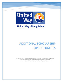 Additional Scholarship Opportunities