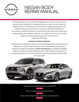 Nissan Body Repair Manual