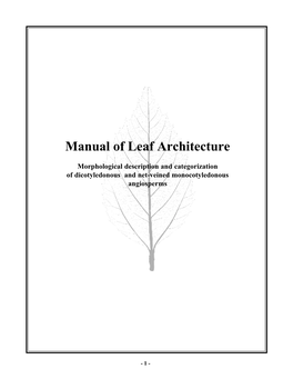 Manual of Leaf Architecture