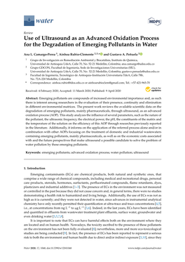 Use of Ultrasound As an Advanced Oxidation Process for the Degradation of Emerging Pollutants in Water