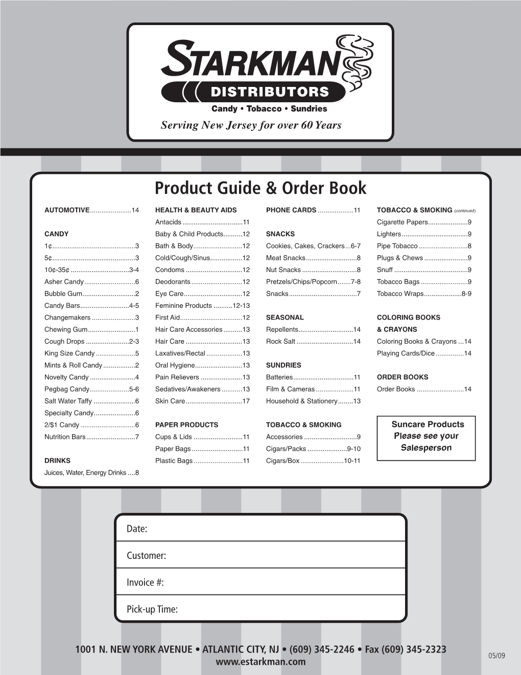 Product Guide & Order Book