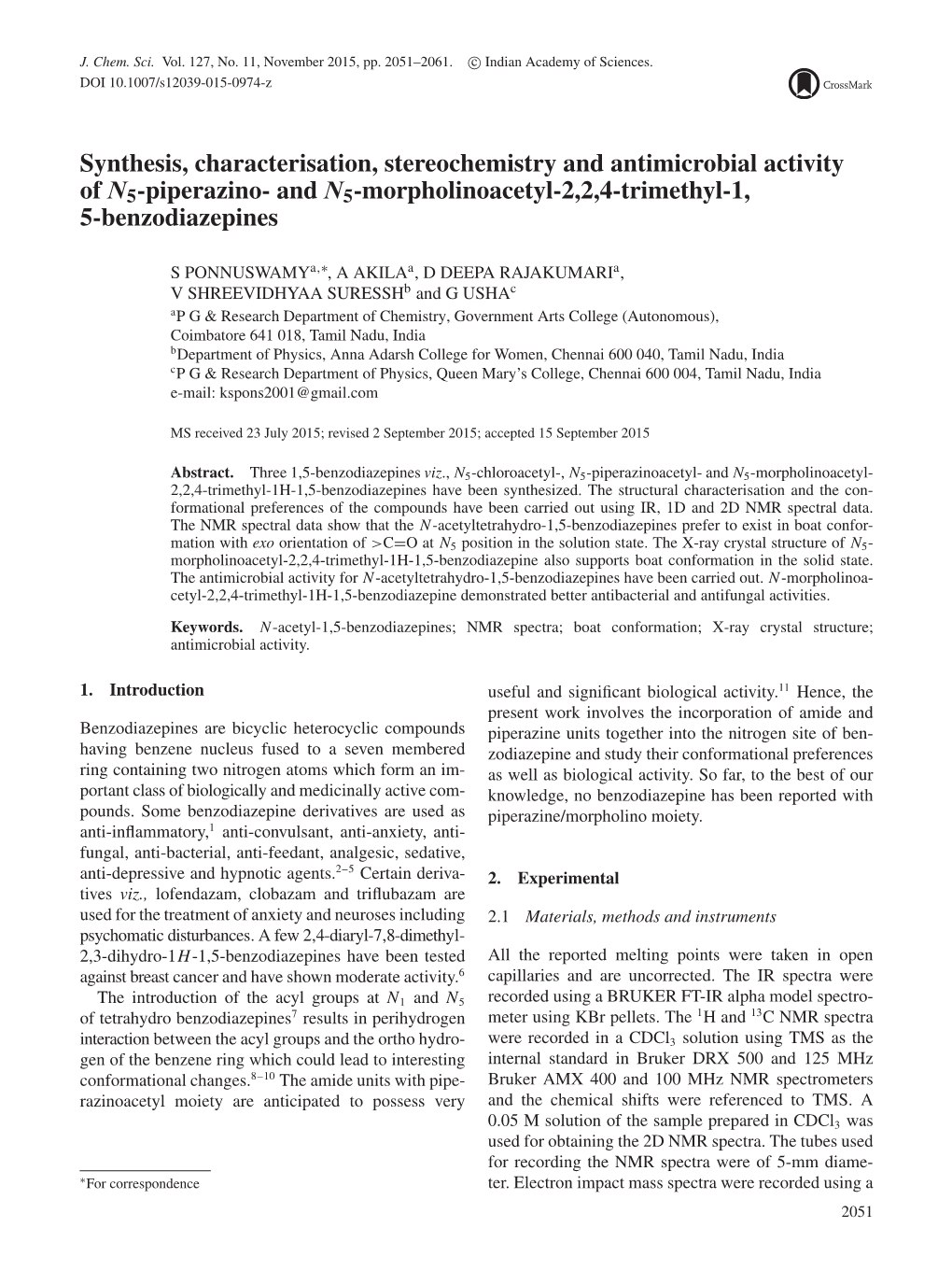 And N5-Morpholinoacetyl-2,2,4-Trimethyl-1, 5-Benzodiazepines