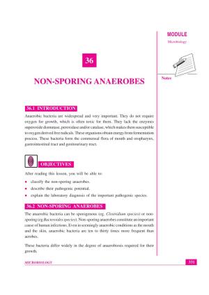 36 Non-Sporing Anaerobes