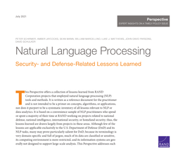 Natural Language Processing Security- and Defense-Related Lessons Learned