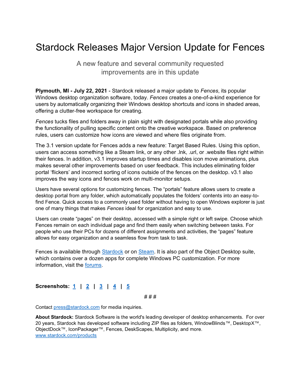 Stardock Releases Major Version Update for Fences