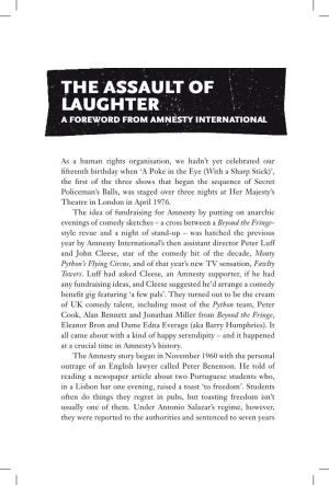 The Assault of Laughter a Foreword from Amnesty International