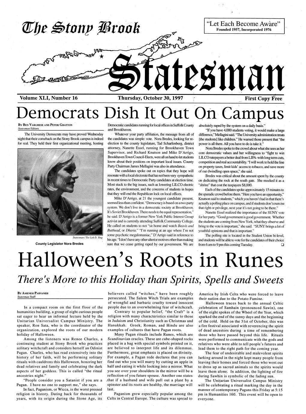 Democrats Dish It out on Campl Halloween's Roots in Rune