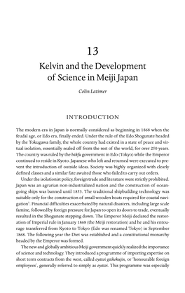 Kelvin and the Development of Science in Meiji Japan