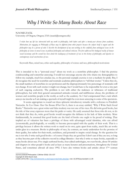 Why I Write So Many Books About Race