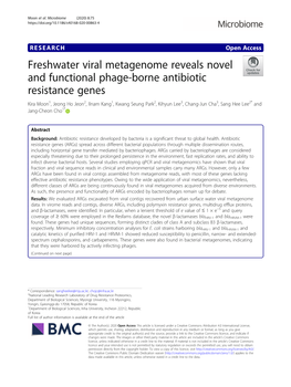 Freshwater Viral Metagenome Reveals Novel and Functional Phage-Borne