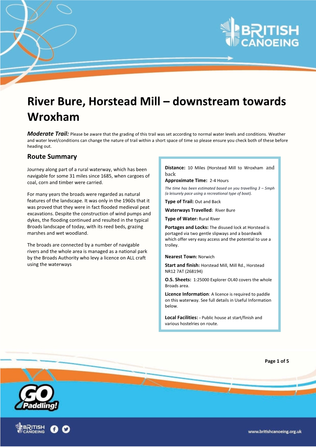River Bure, Horstead Mill – Downstream Towards Wroxham
