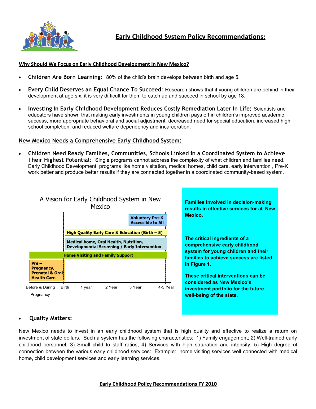 Why Should We Focus on Early Childhood Development in New Mexico?