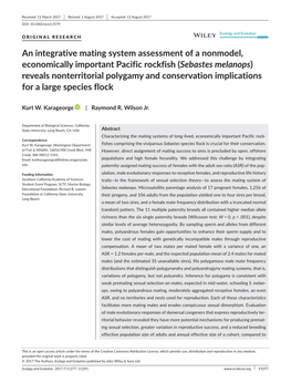 An Integrative Mating System Assessment of a Nonmodel