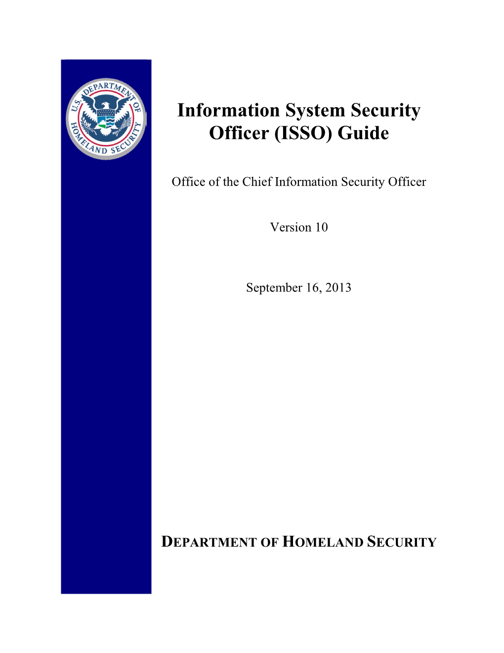 Information System Security Officer Isso Guide Docslib