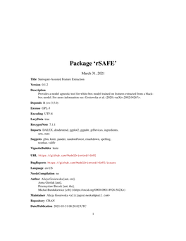 Package 'Rsafe'