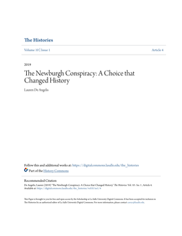 The Newburgh Conspiracy: a Choice That Changed History