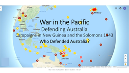 Who Defended Australia – War in the Pacific 1943