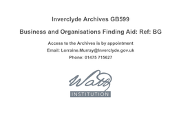 Inverclyde Archives GB599 Business And