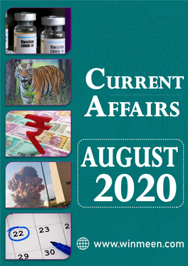 August 2020 Monthly Current Affairs Pdf English