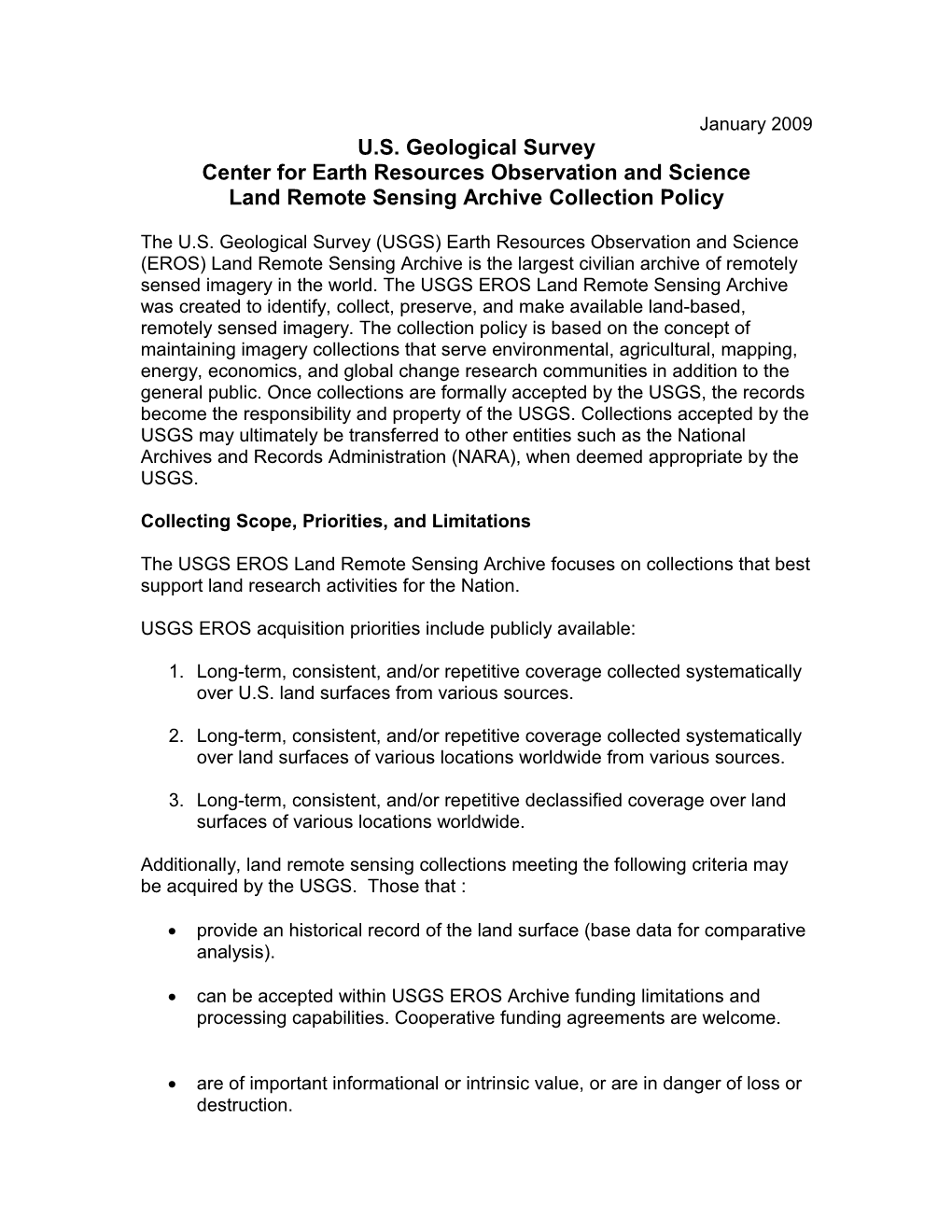 Center for Earth Resources Observation and Science