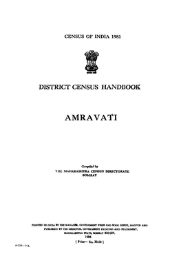 District Census Handbook, Amravati