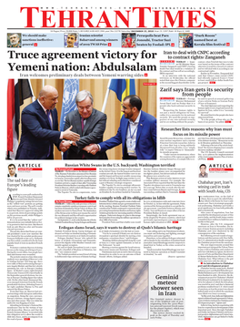 Truce Agreement Victory for Yemeni Nation: Abdulsalam