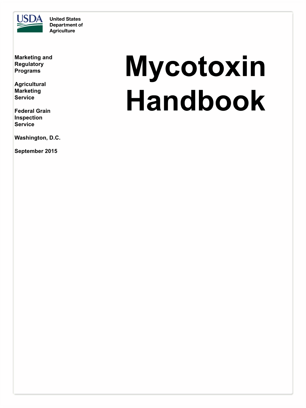 Mycotoxin Handbook