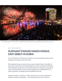 ​Elephant Parade Makes Middle East Debut in Dubai