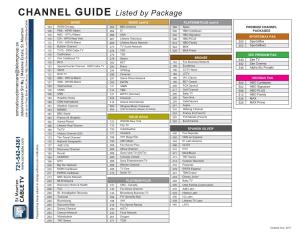CHANNEL GUIDE Listed by Package