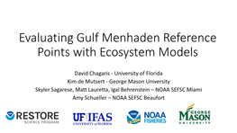 Evaluating Gulf Menhaden Reference Points with Ecosystem Models