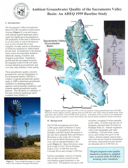 Ambient Groundwater Quality of the Sacramento Valley Basin: an ADEQ 1999 Baseline Study