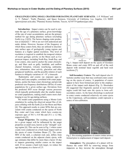 Challenges Using Small Craters for Dating Planetary Surfaces