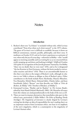 Introduction 1 . Beckett's Short Text “La Falaise” Is Included Without Title
