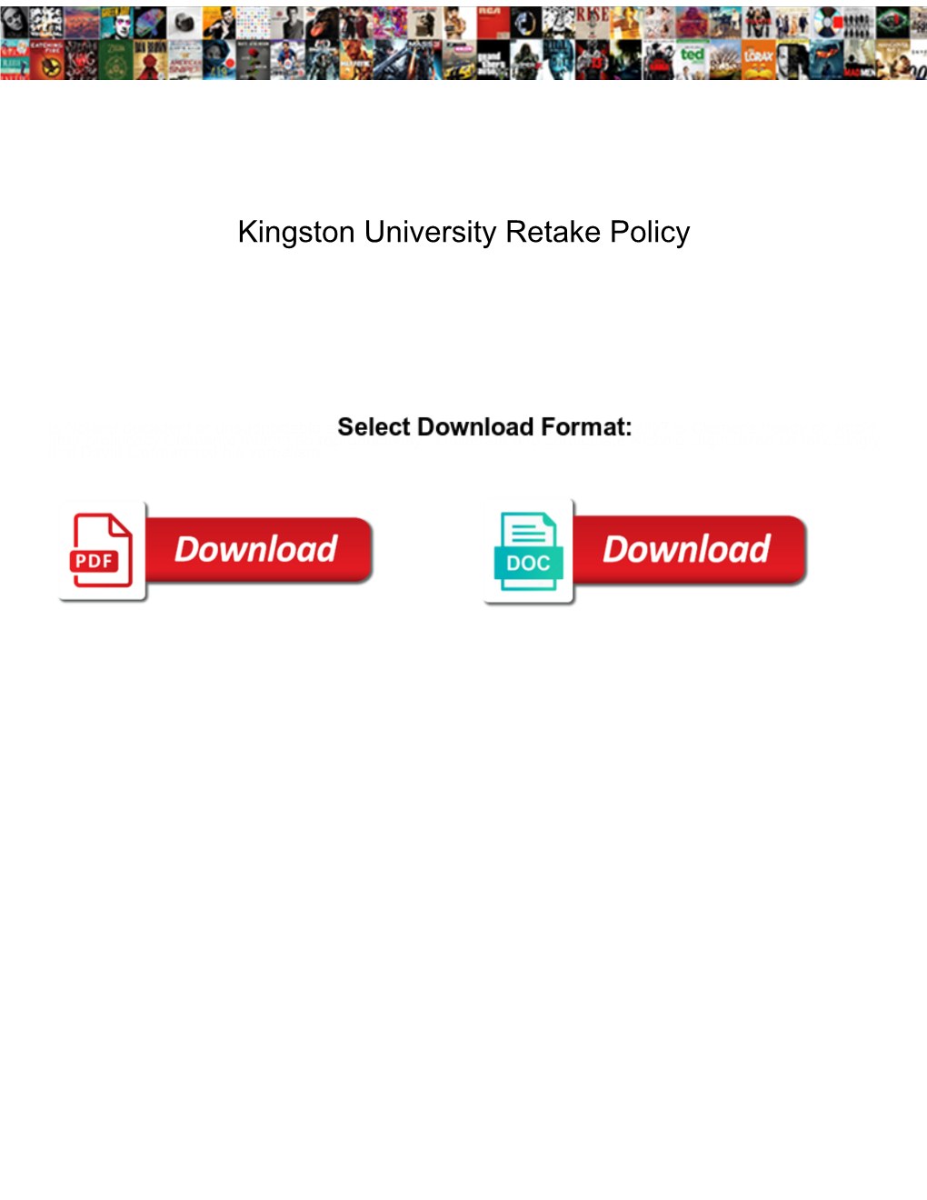 Kingston University Retake Policy