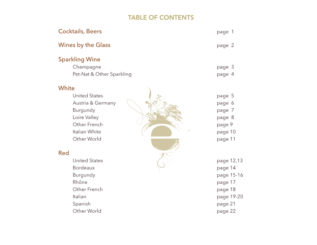 Table of Contents