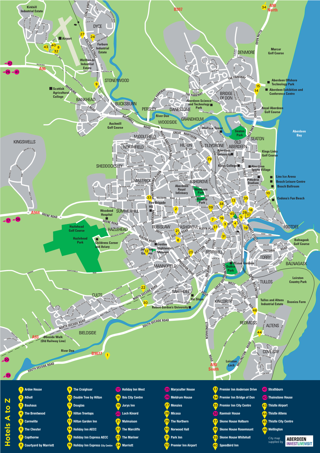 Map of Aberdeen City Centre