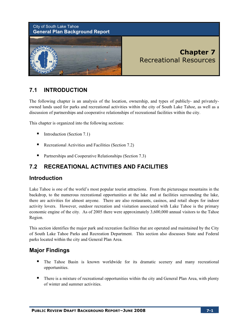 Chapter 7 Recreational Resources