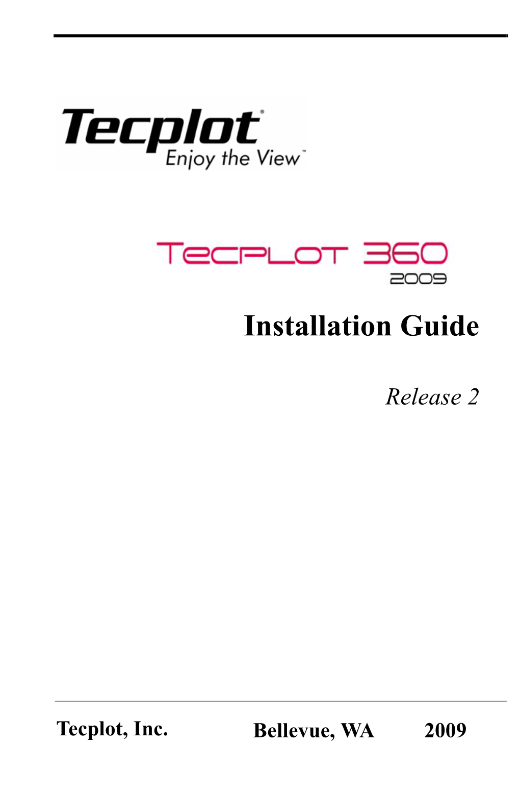 Tecplot 360 2009 R2 Installation Guide
