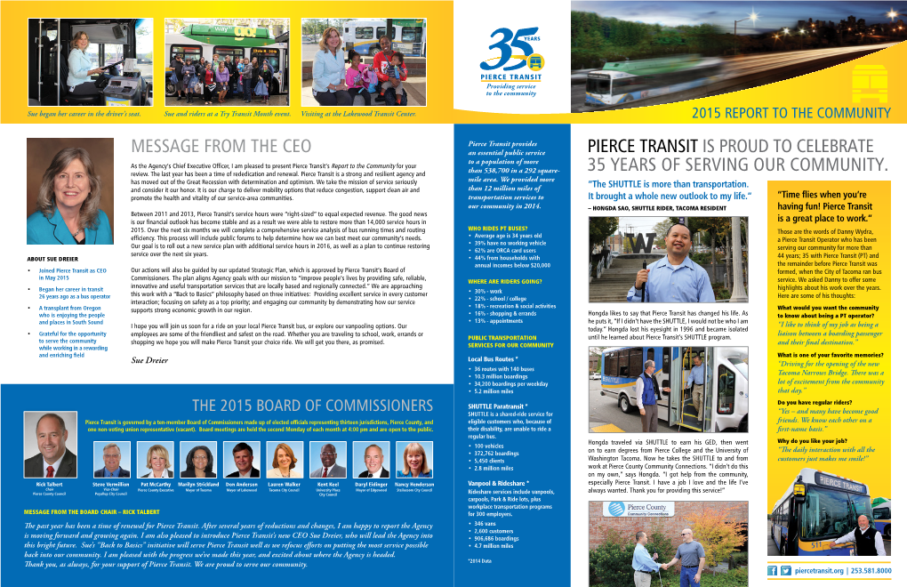 Pierce Transit Is Proud to Celebrate 35 Years Of