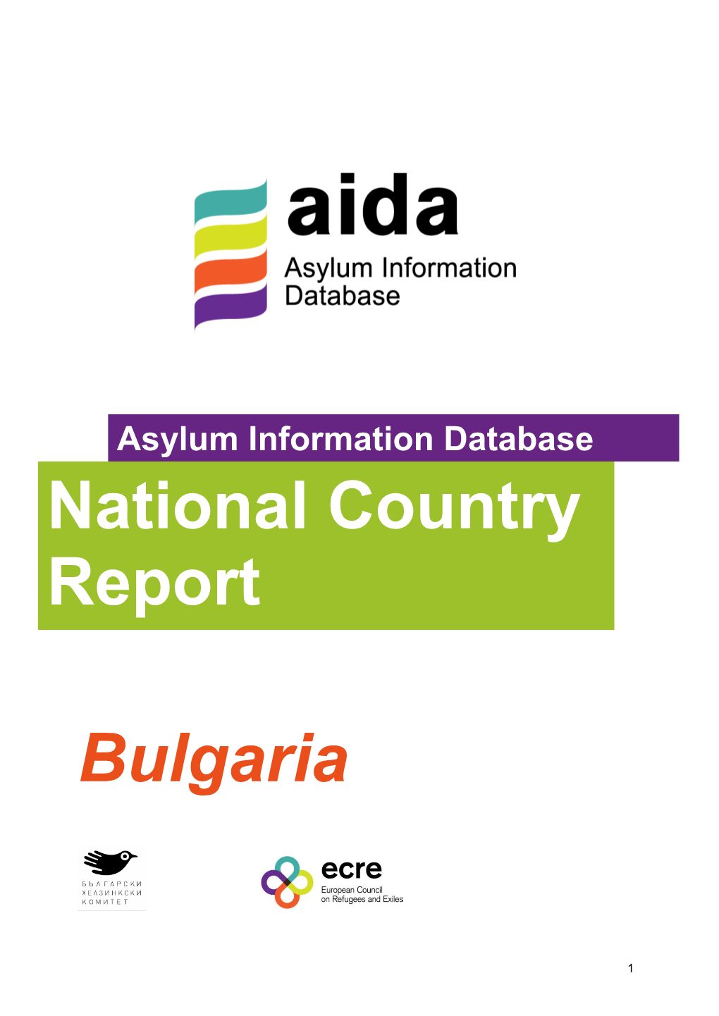 Country Report Bulgaria