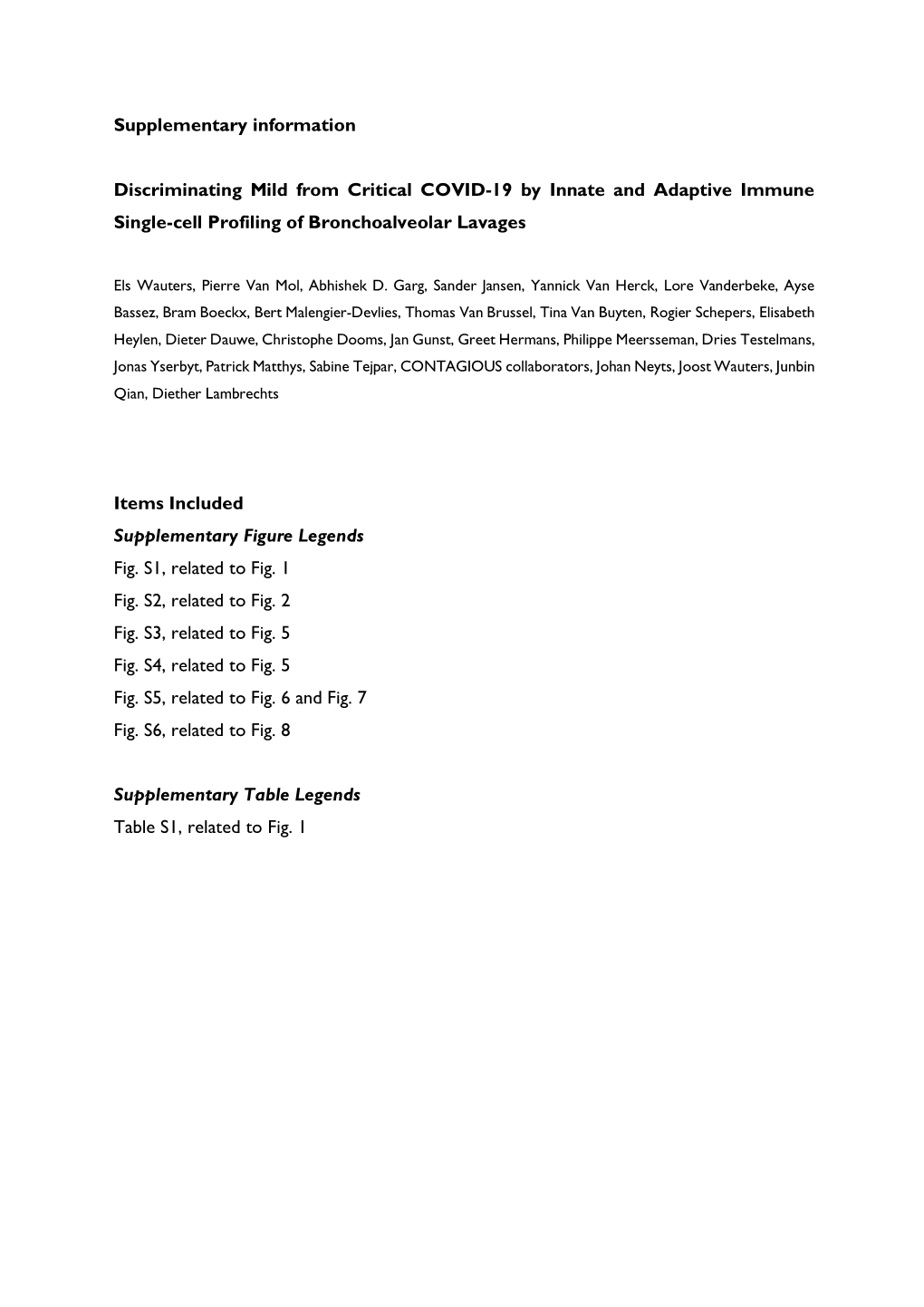 Supplementary Information Discriminating Mild from Critical