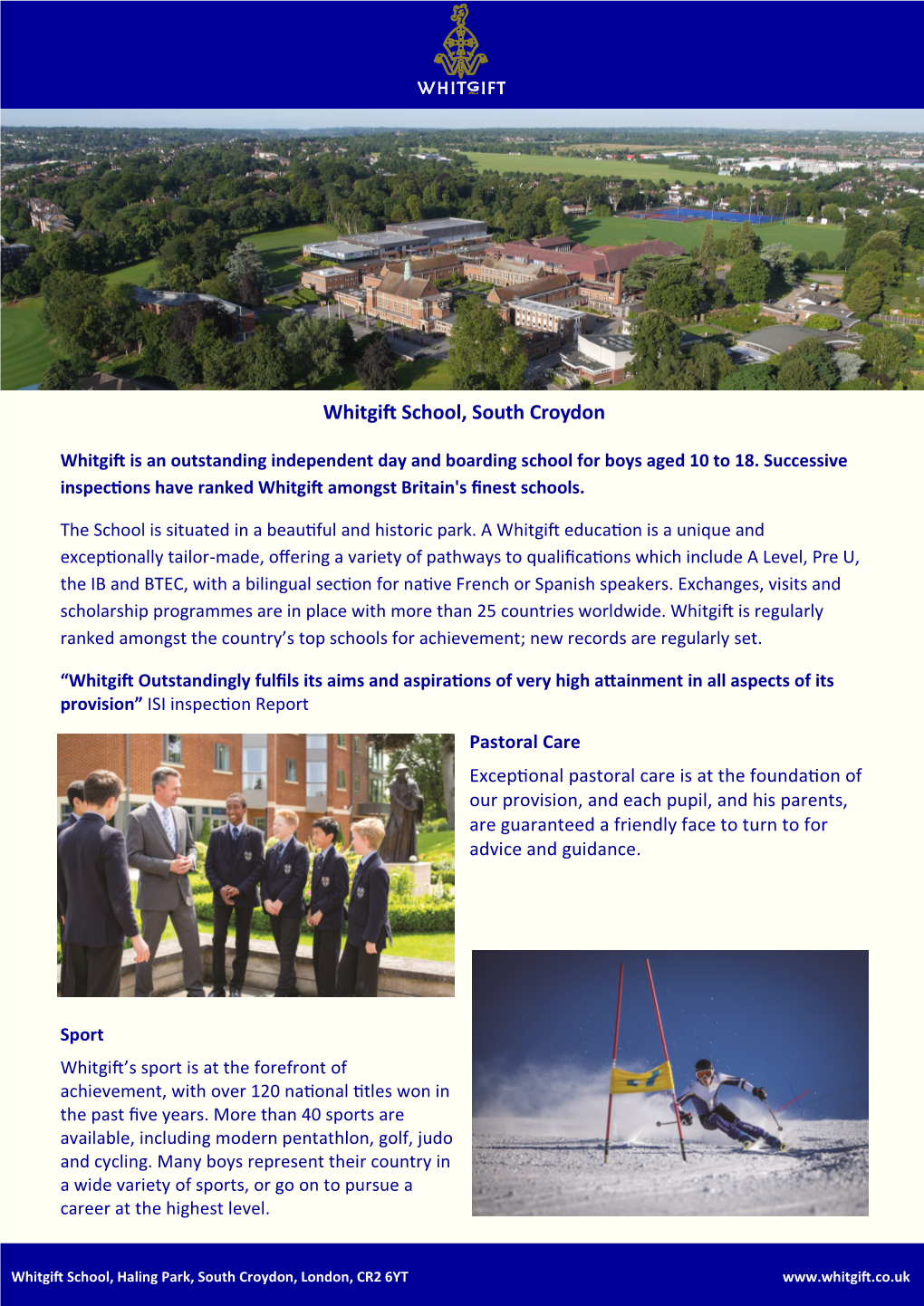 Whitgift School, South Croydon