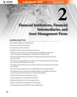 Financial Institutions, Financial Intermediaries, and Asset Management Firms