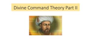 Divine Command Theory Part II Al-Ashari on Divine Command Theory