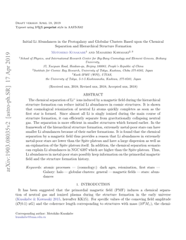 Initial Li Abundances in the Protogalaxy and Globular Clusters