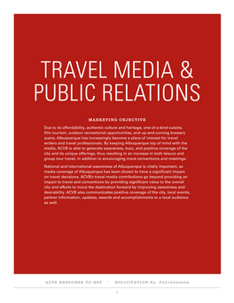 Travel Media & Public Relations