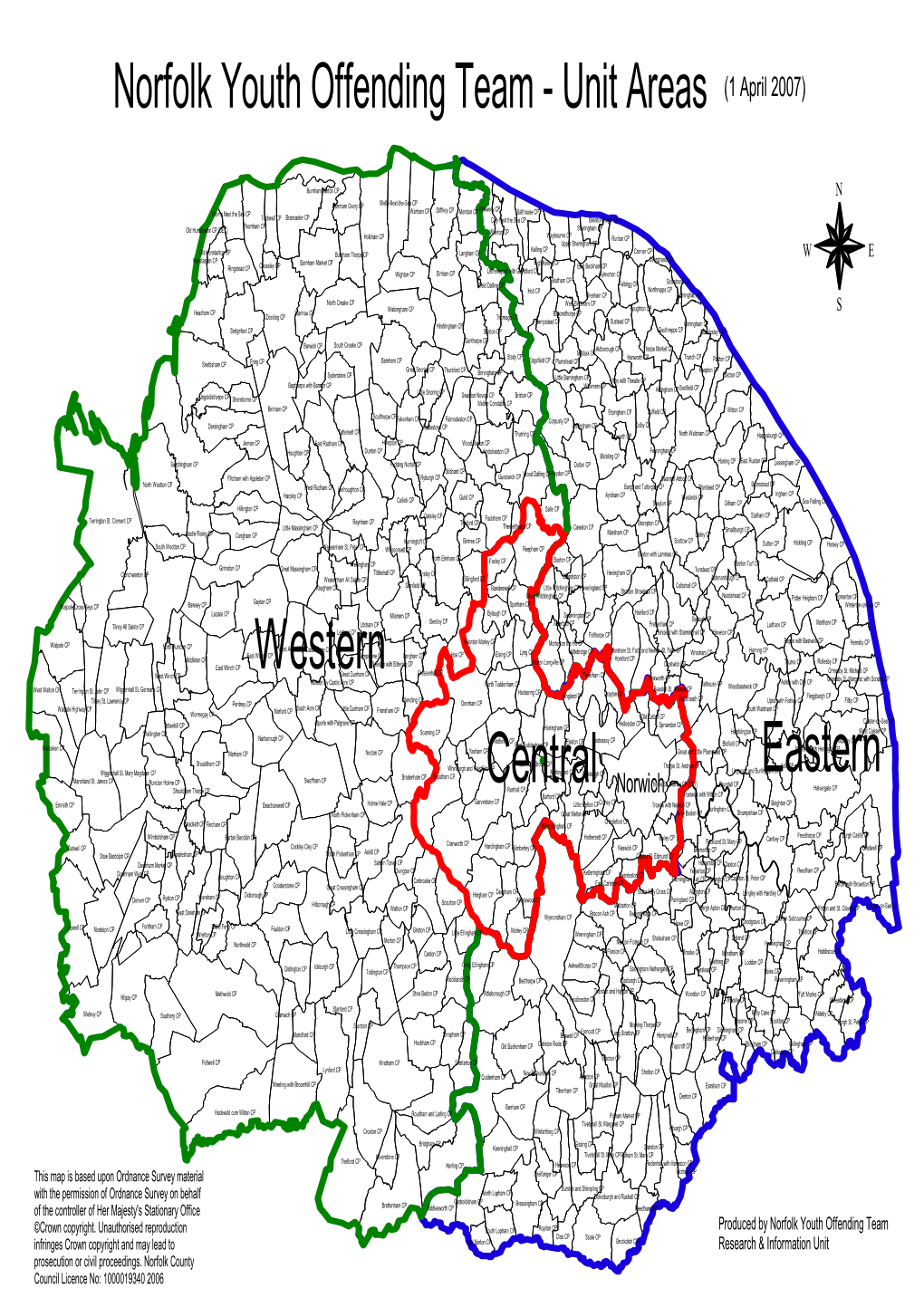 Norfolk Youth Offending Team Boundaries