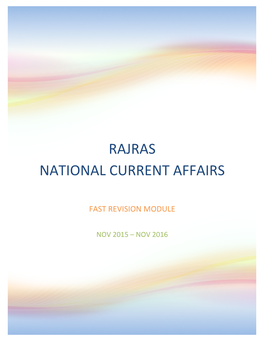 Rajras National Current Affairs