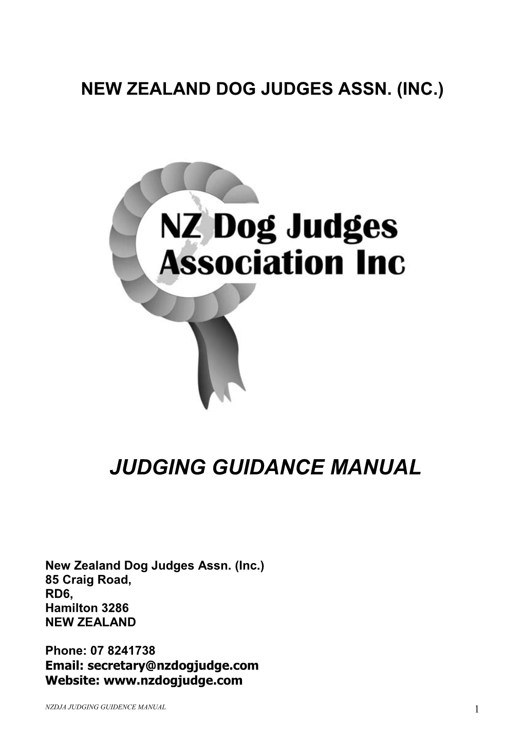 Judging Guidance Manual