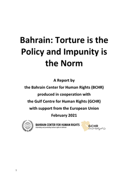 Bahrain: Torture Is the Policy and Impunity Is the Norm